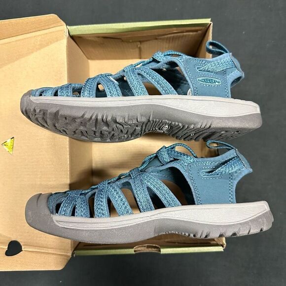 New Keen Whisper Smoke Blue Strappy Sandals 6 - Picture 4 of 6